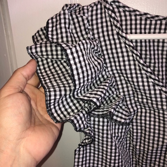 Shein Curve Black and White Gingham blouse- 3xl - new - summer blouse - Picture 3 of 6